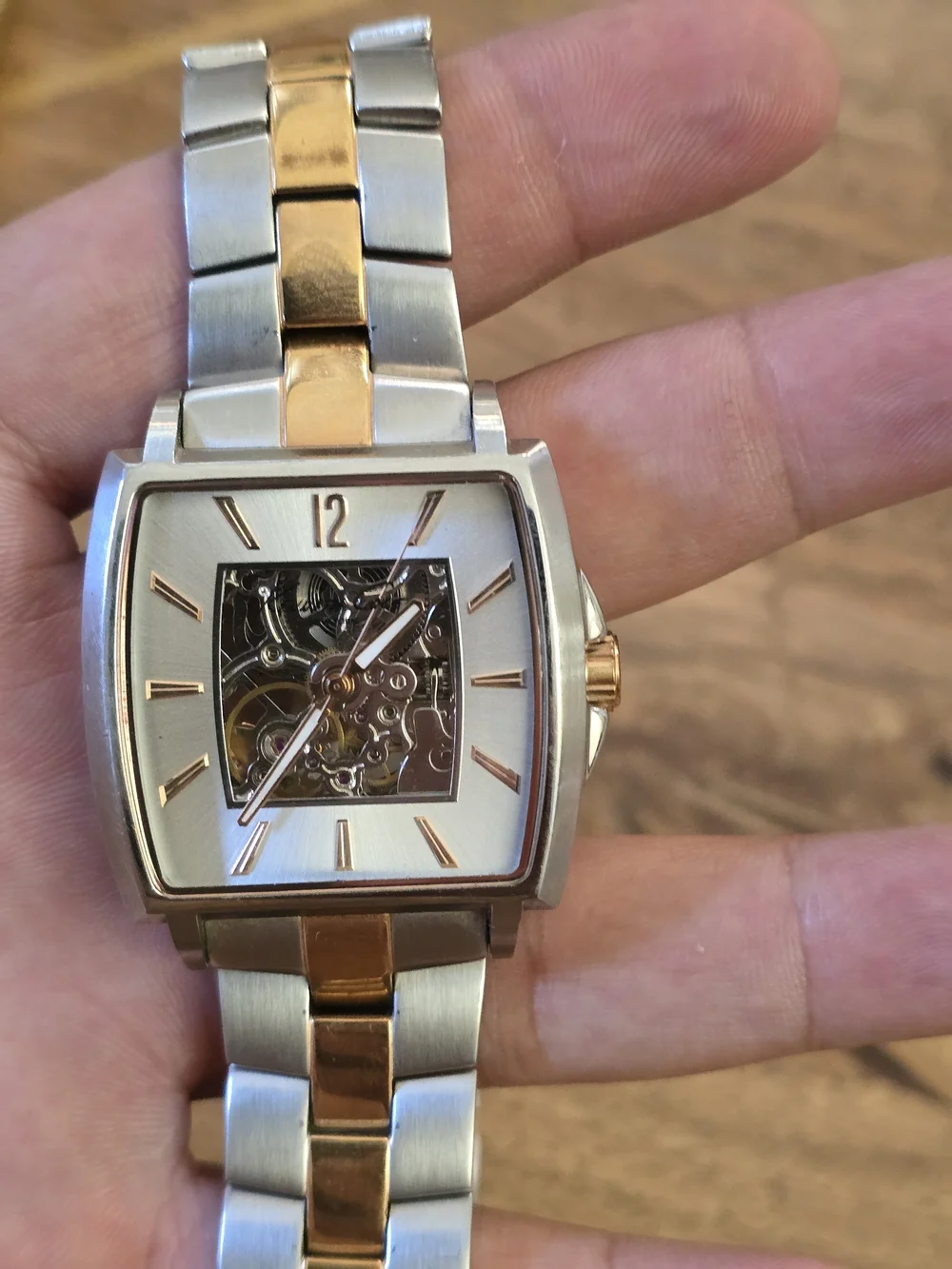 Kenneth Cole New York KC3772 Men's Automatic Bicolour Skeleton Watch.